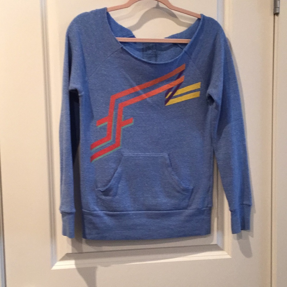 Blue scoop neck sweatshirt Size S